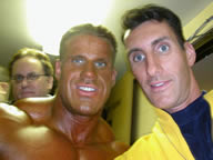 With Jay Cutler backstage
